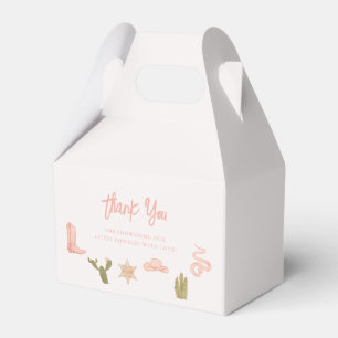 Cowgirl Pink Western Baby Shower Favor Box