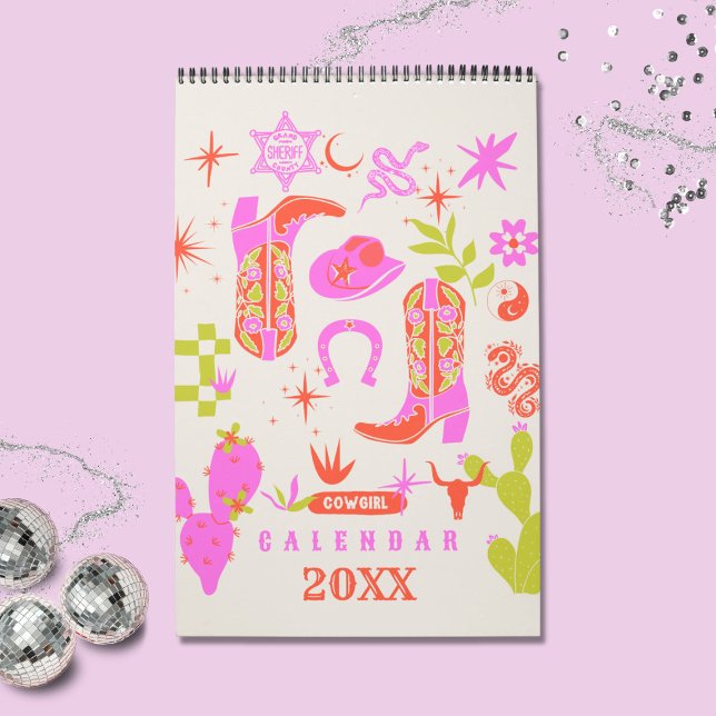 Cowgirl Planner Calendar (preppy cowgirl planner, cowgirl planner calendar, western planner, stylish planner, cowgirl statione)