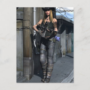cowgirl postcard