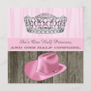 Cowgirl Princess Baby Shower Invitation
