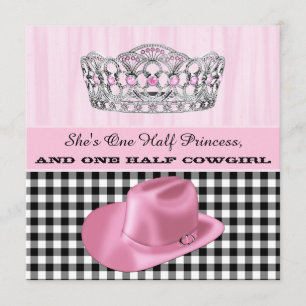 Cowgirl Princess Birthday Party Invitation