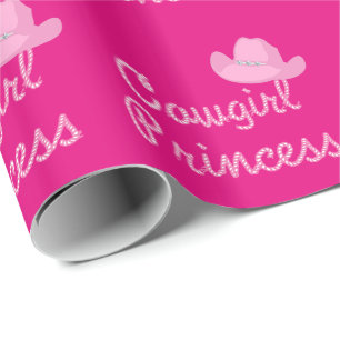 Cowgirl Princess With Pink Hat Wrapping Paper