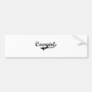 Cowgirl Professional Job Bumper Sticker