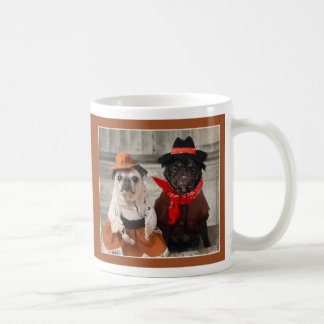 Cowgirl Pug and Cowboy Pug Mug by Pugs and Kisses
