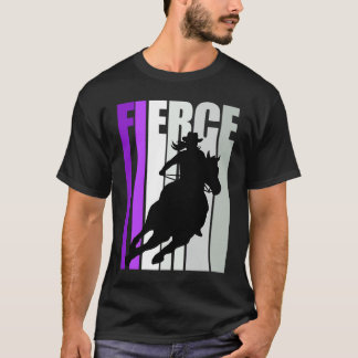 Cowgirl Purple Fierce Motivational Western Theme S T-Shirt