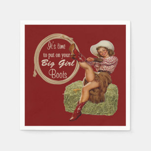Cowgirl Put On Your Big Girl Boots Napkin