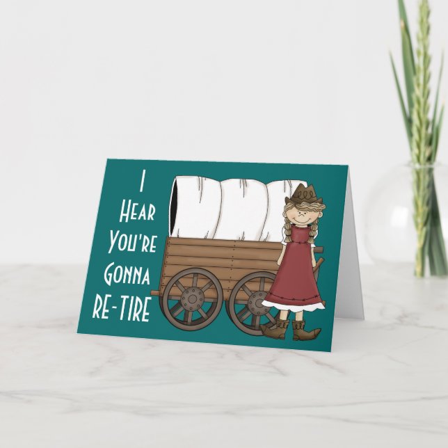 Cowgirl Retirement Help - Western Humour Card (Front)