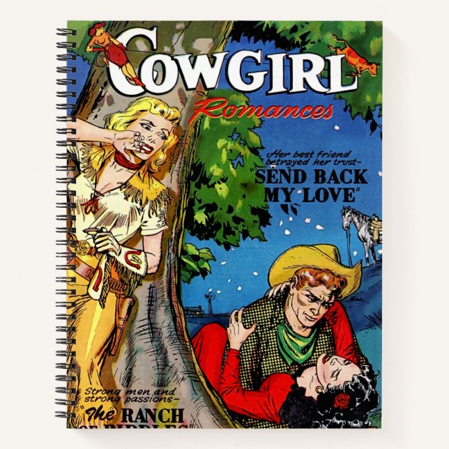 Cowgirl Romance The Betrayal Vintage Comics Notebook (Front)