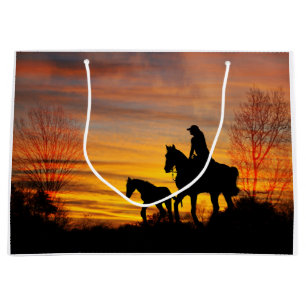 Cowgirl Sunset Horseback Ride Cadeau Sac