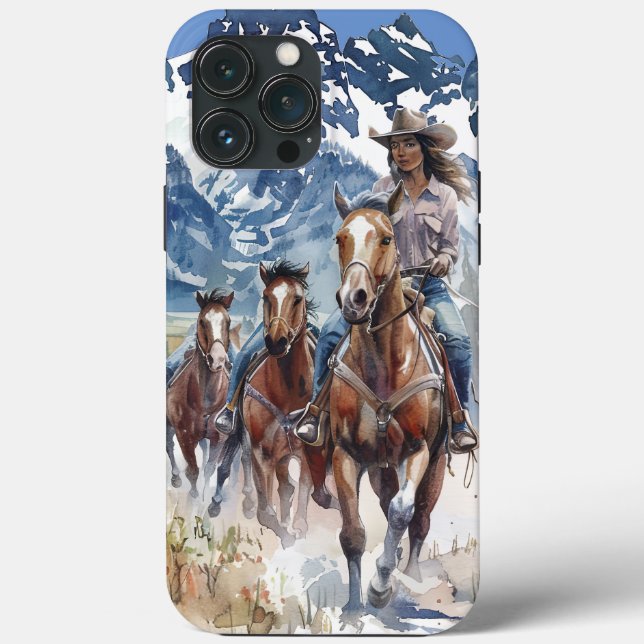 Cowgirl trailblazer phone case. Case-Mate iPhone case (Back)