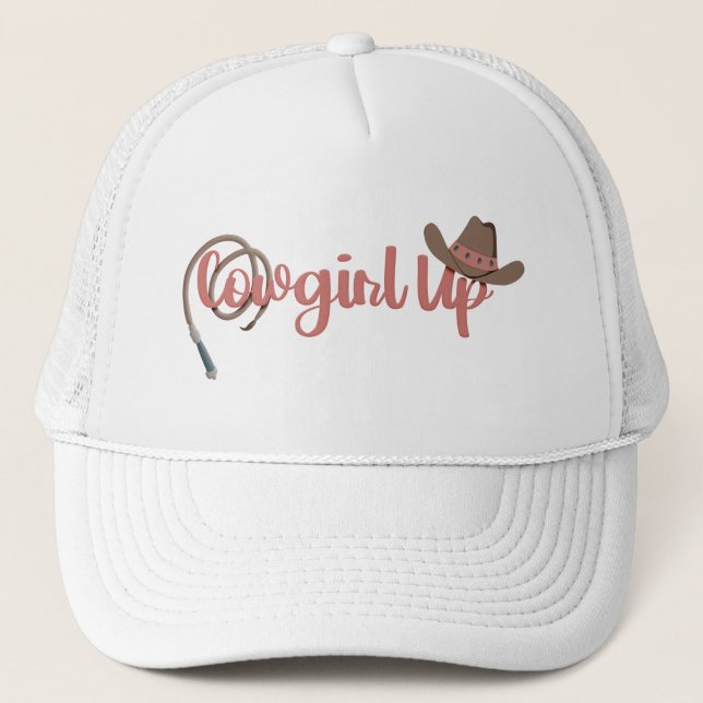 Cowgirl Up Quote Cowboy Hat Lasso (Front)