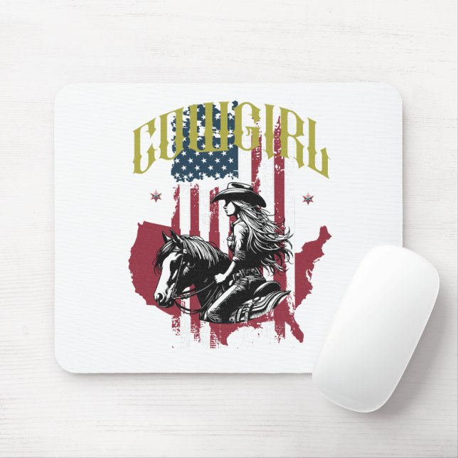 COWGIRL USA MOUSE PAD (With Mouse)