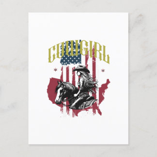 COWGIRL USA POSTCARD
