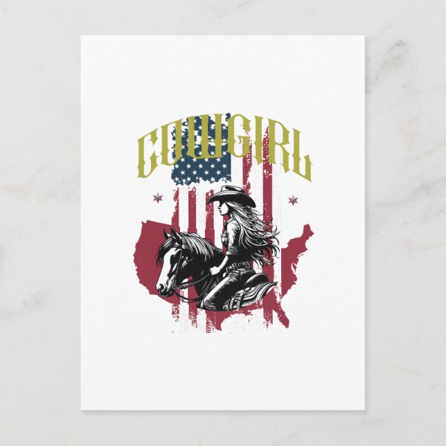 COWGIRL USA POSTCARD (Front)