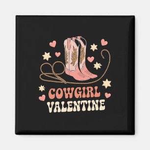 Cowgirl Valentine Pink Boots Y2k Country Girls Val Magnet