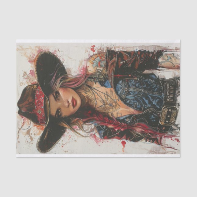 Cowgirl Vibes11 Tissue Paper (Front)