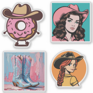 Cowgirl Western Aesthetic Stickers