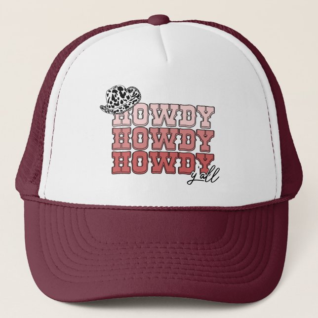 Cowgirl western hat Howdy Y'all rodeo (Front)
