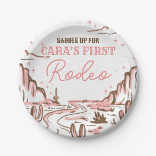 Cowgirl Wild West Rodeo Birthday Party Paper Plate