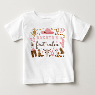 Cowgirl Wild West Rodeo Ranch 1st Birthday Outfit Baby T-Shirt