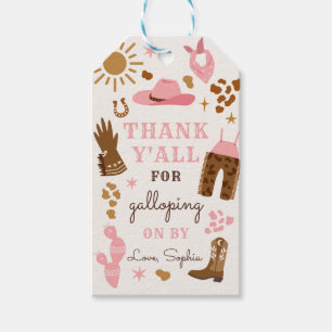 Cowgirl Wild West Rodeo Ranch Birthday Party Favor Gift Tags