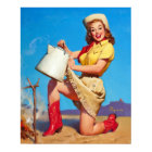 Cowgirl with Coffee Pin Up