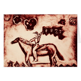 Cowgirl with Flower Flag