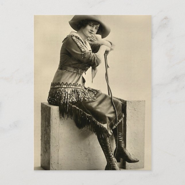 Cowgirl With Fringe Postcard (Front)