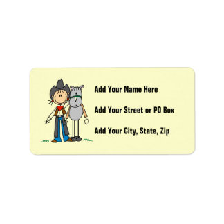 Cowgirl With Horse T-shirts and Gifts Label