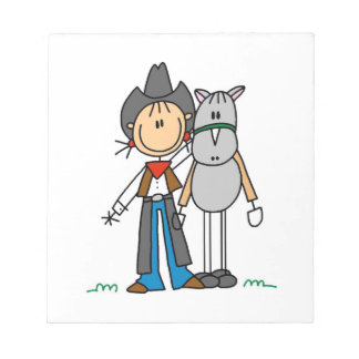 Cowgirl With Horse T-shirts and Gifts Notepad