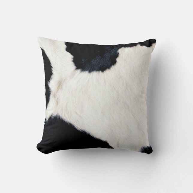 Cowgirl Wrangler Animal Print Throw Pillow (Front)