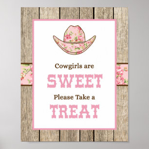 Cowgirls are Sweet Please Take a Treat Sign