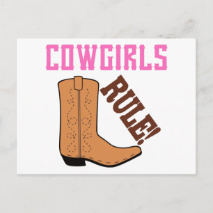 Cowgirls Rule Postcard