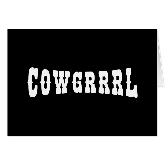 COWGRRRL CARD (Front Horizontal)