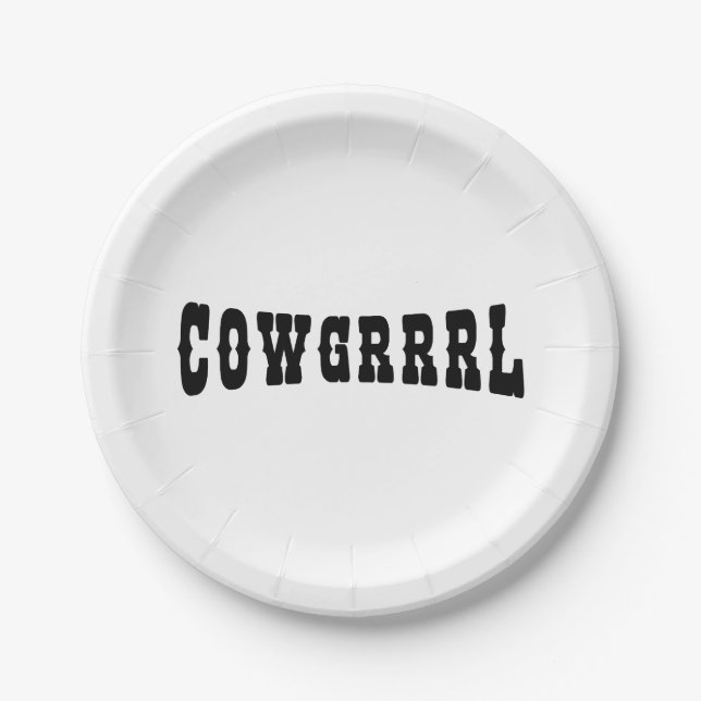 COWGRRRL PAPER PLATE (Front)