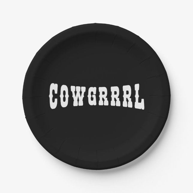 COWGRRRL PAPER PLATE (Front)
