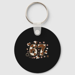 Cowhide 67 Design  Keychain