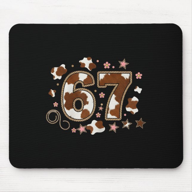 Cowhide 67 Design  Mouse Pad (Front)