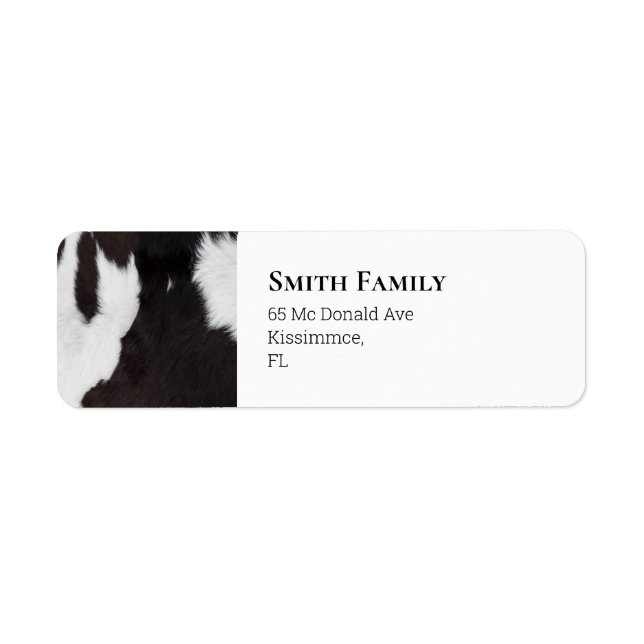 Cowhide Black and White (Front)