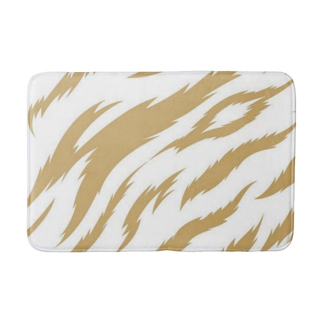 Cowhide Brown Bathroom Bath Mat (Front)