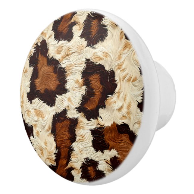 Cowhide Ceramic Knob (Right)