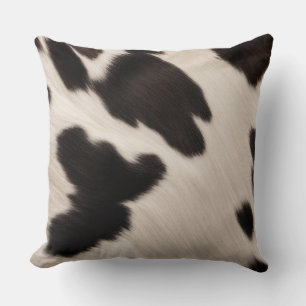 Cowhide Farmhouse Decor Throw Pillow