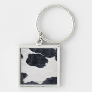 Cowhide Print Keychain