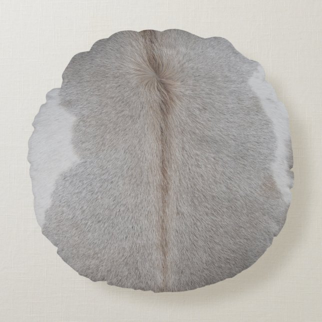 Cowhide Round Pillow (Front)