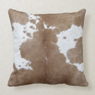 Cowhide Throw Pillow