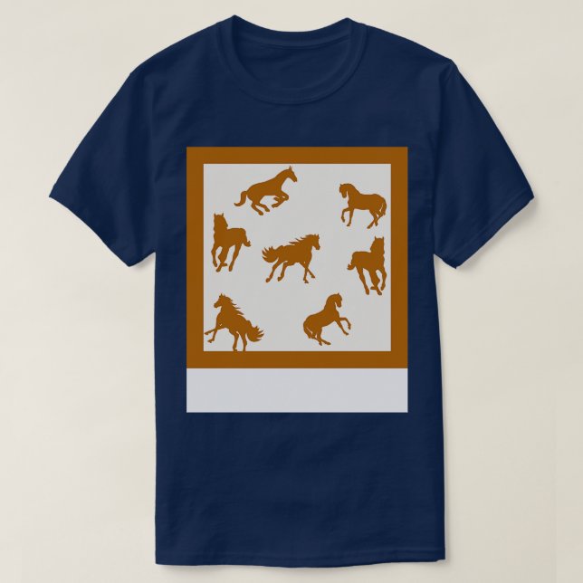 COWL WILD HORSE PATTERN T-Shirt (Design Front)