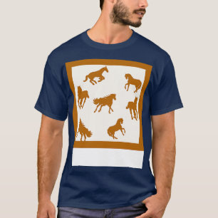 COWL WILD HORSE PATTERN T-Shirt