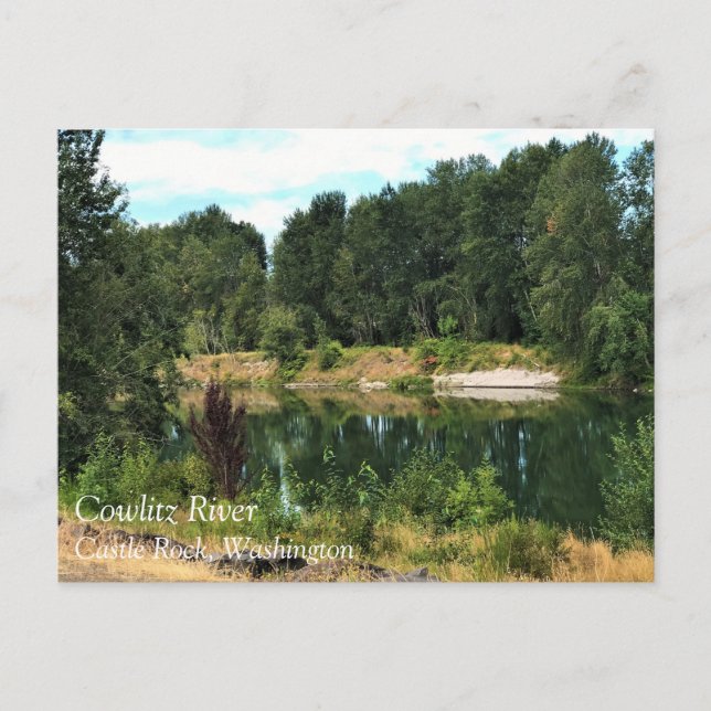 Cowlitz River, Castle Rock, Washington Postcard (Front)