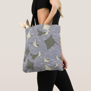 Cownose Stingray Ocean Pattern Tote Bag