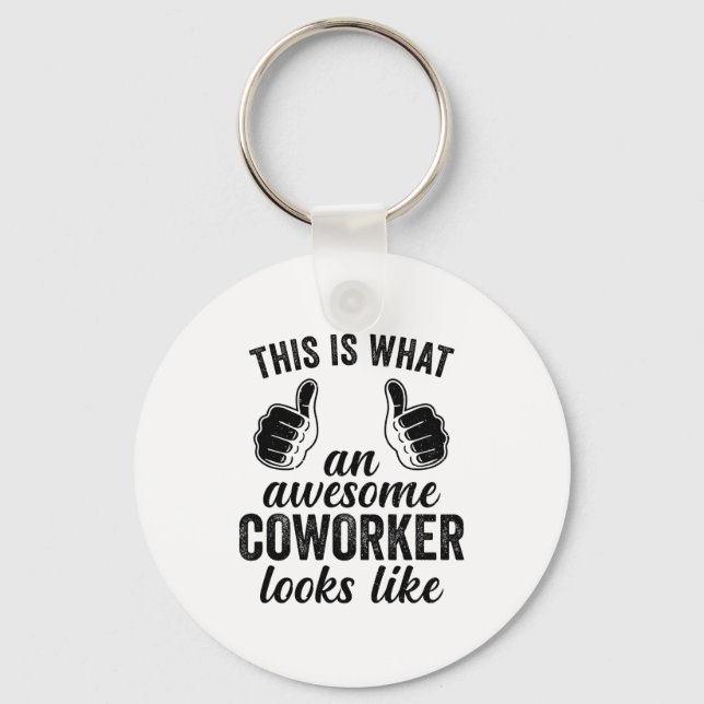 Coworker Birthday Employee Farewell Goodbye Going  Keychain (Front)